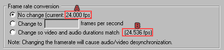 VirtualDub Video Framerate