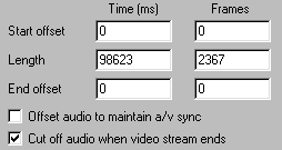 VirtualDub Video Select Range